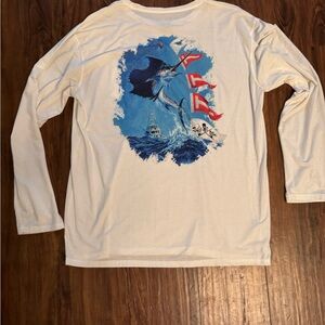 Salt Life White Long Sleeve Shirt with Nautical Graphic